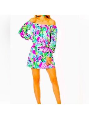 Lilly Pulitzer Lana Off The Shoulder Skort Romper XXS